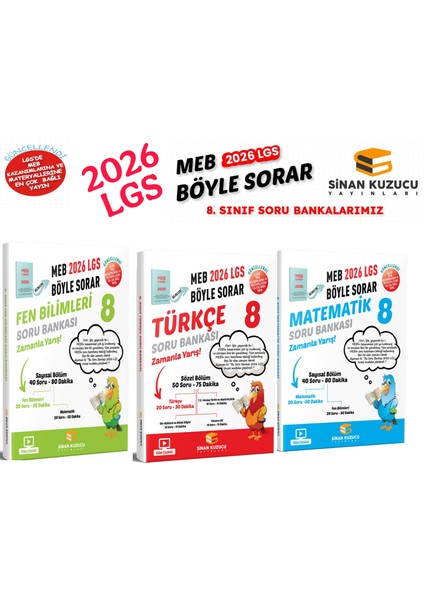 2026 Lgs 8.sınıf Türkçe Matematik Fen Soru Bankası Seti fiyatları