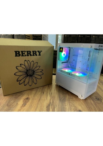 Berry Beyaz Oyuncu Bilgisayarı Kasası Psu Yok