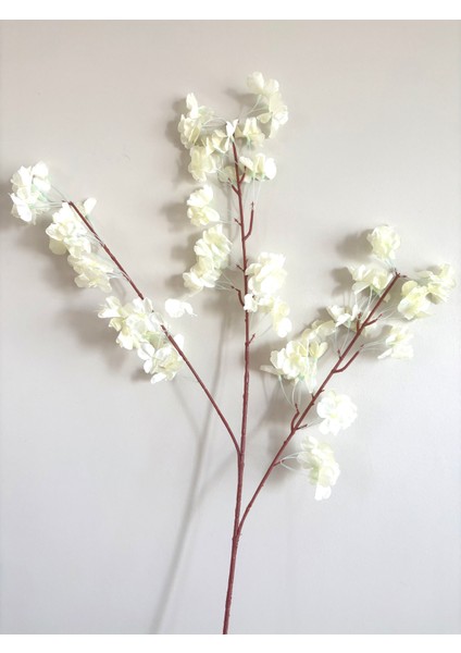 2 Adet Sakura Beyaz Krem Japon Çiçeği Bahar Dalı Yapay Çiçek fiyatları