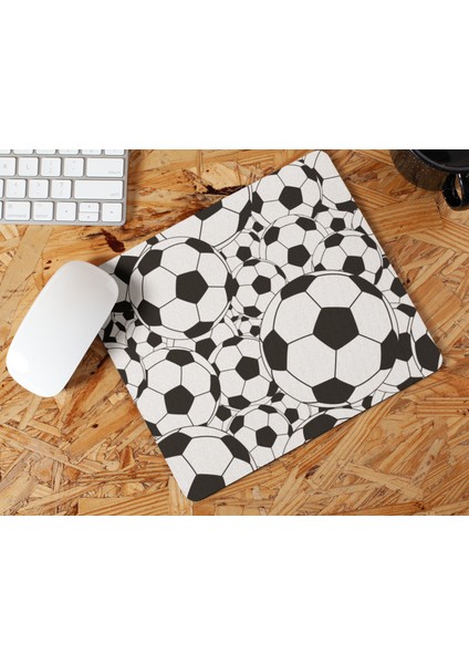Futbol Temalı 2 Kaymaz Tabanlı Likralı Kumaş Futbol Topu Desenli Hediyelik Baskılı Mouse Pad modelleri