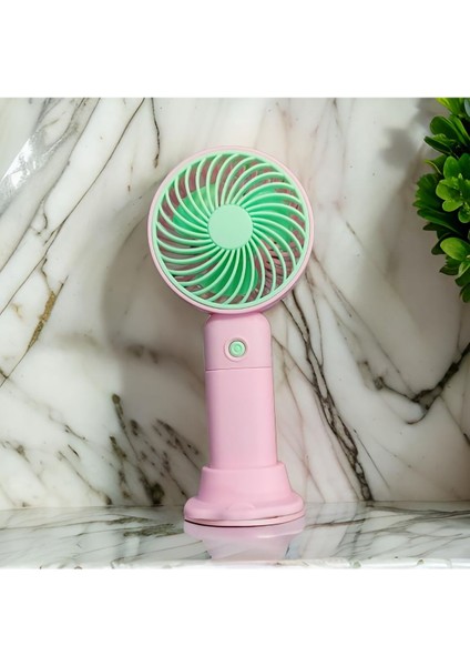 Renkli Mini Taşınabilir El Fan, Şarjlı ve Standlı, Günlük Kullanım Için Ideal