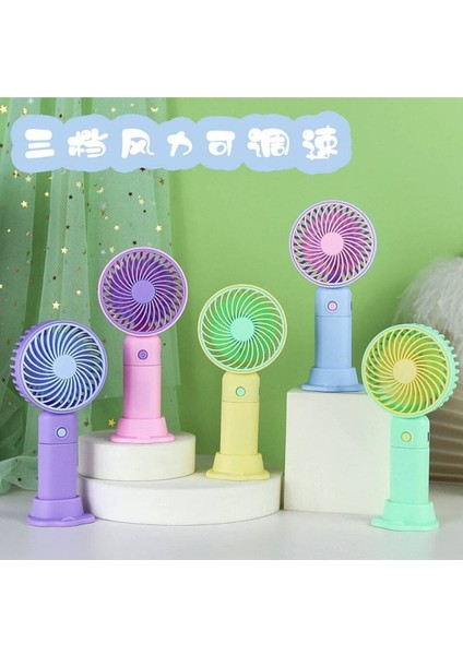 Renkli Mini Taşınabilir El Fan, Şarjlı ve Standlı, Günlük Kullanım Için Ideal fiyatları