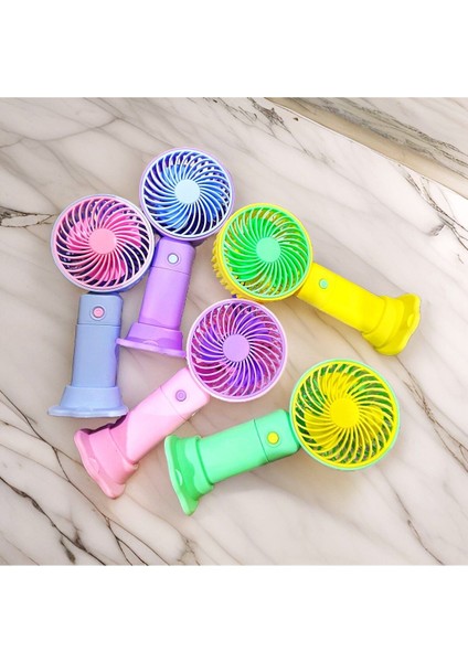 Renkli Mini Taşınabilir El Fan, Şarjlı ve Standlı, Günlük Kullanım Için Ideal fırsatları