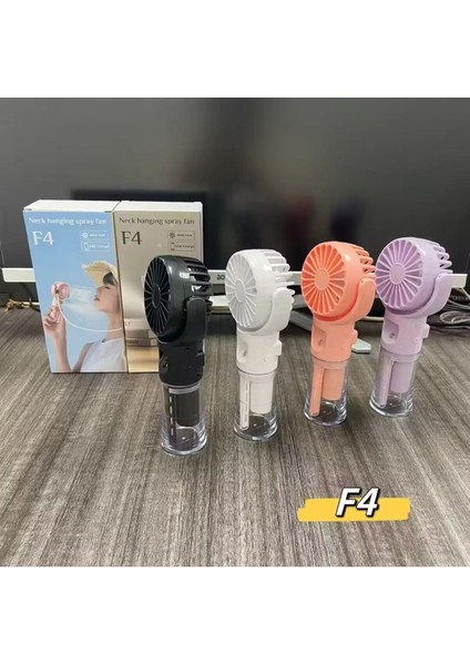 Mini Şarjlı Masa ve El Fanı, Pembe, Su Püskürtmeli, Ipli, Boyun Asmalı, Hafif ve Pratik fırsatları