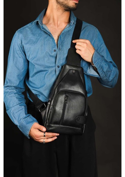 Hakiki Deri Erkek Body Bag/çapraz Çanta
