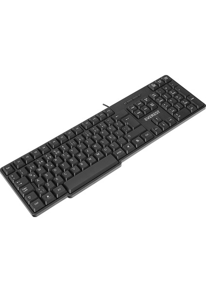 KB-517U Siyah 2mt Bakır Kablolu USB Q Standart Klavye modelleri