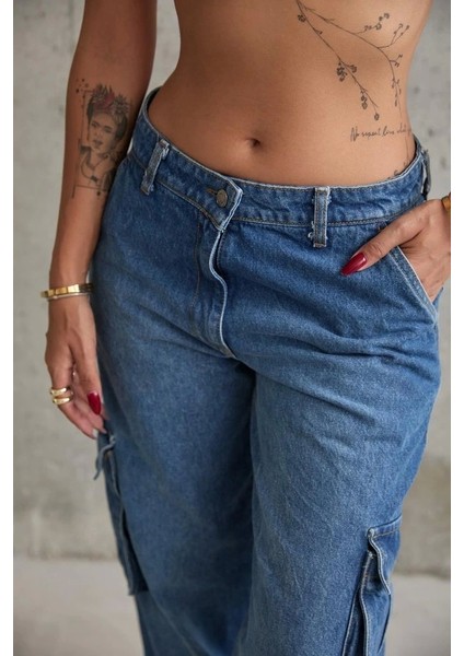 Mavi Yan Cepli Jeans Pantolon fırsatları