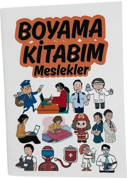 Meslekler Temalı Seyahat Boy Boyama Kitabı (140X100 Mm)