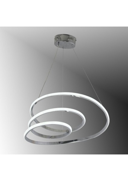 TT301-KR Tt Aydınlatma Yay Modeli Krom Kaplama LED Avize