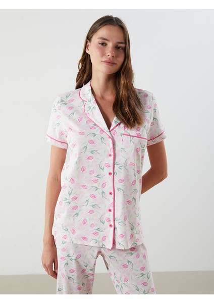 Yeni Sezon Gomlek Yaka Cicekli Kadin Pijama Takim - S5JJ14Z8 fiyatları