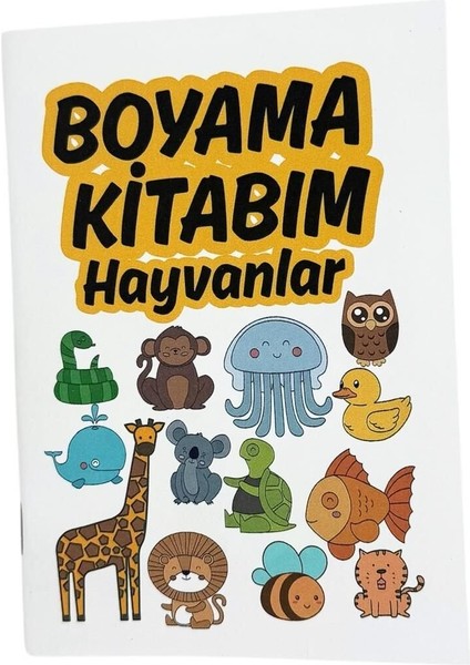 Hayvanlar Temalı Boyama Kitabı (210X145 Mm)