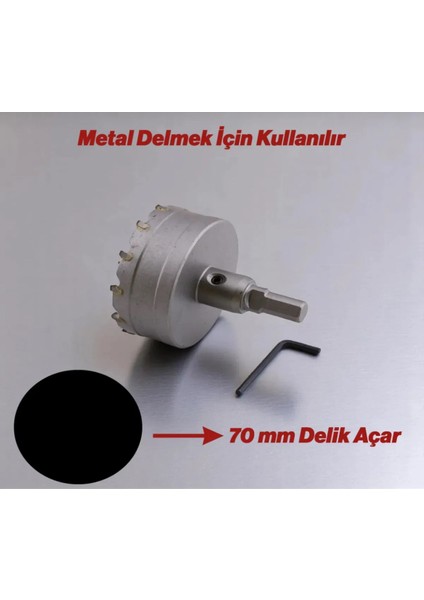 Tct Metal Delme Panç 70 mm Metal Demir Testeresi Açma Delik Adaptörlü fiyatları
