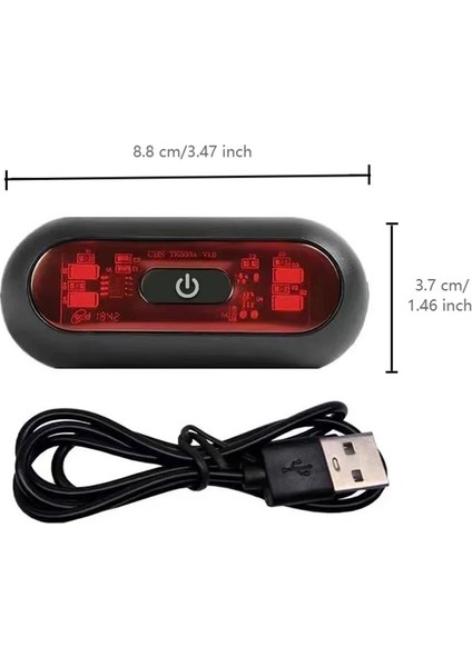 Moto Kask Lambası Bisiklet Arka Lambası LED Işıklı Sinyal Uyarı Arka Lambası Su Geçirmez