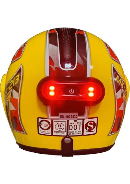 Moto Kask Lambası Bisiklet Arka Lambası LED Işıklı Sinyal Uyarı Arka Lambası Su Geçirmez