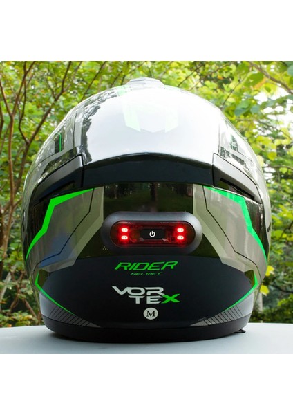 Moto Kask Lambası Bisiklet Arka Lambası LED Işıklı Sinyal Uyarı Arka Lambası Su Geçirmez