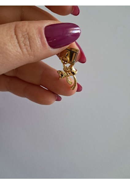 Badelis Çelik Gold Renk Kuyruklu Fiyonk Charm