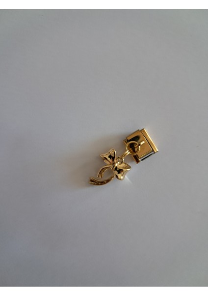 Badelis Çelik Gold Renk Kuyruklu Fiyonk Charm modelleri