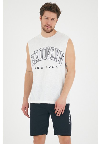 Süperlife Erkek Bisiklet Yaka Regular Fit Brooklyn Baskılı Tişört SPR22TS116
