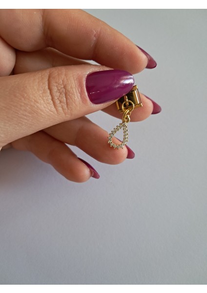 Badelis Çelik Gold Damla Model Charm