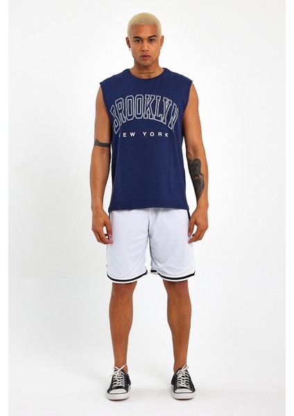 Süperlife Erkek Bisiklet Yaka Regular Fit Brooklyn Baskılı Tişört SPR22TS116