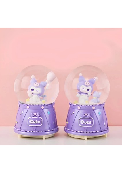 Kuromi Işıklı Müzikli Kar Küresi Orta Boy Model 3
