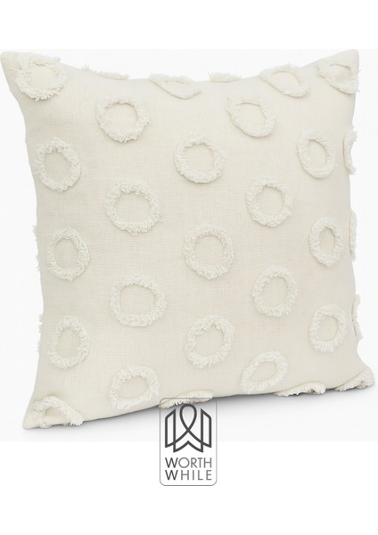 Nova Şönil Kırlent Kılıfı – Ekru 43X43 cm (30X50 – 40X60 Ölçü Seçenekli) modelleri