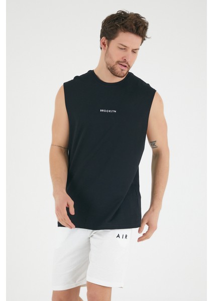 Süperlife Erkek Bisiklet Yaka Regular Fit Brooklyn Baskılı Tişört SPR22TS122