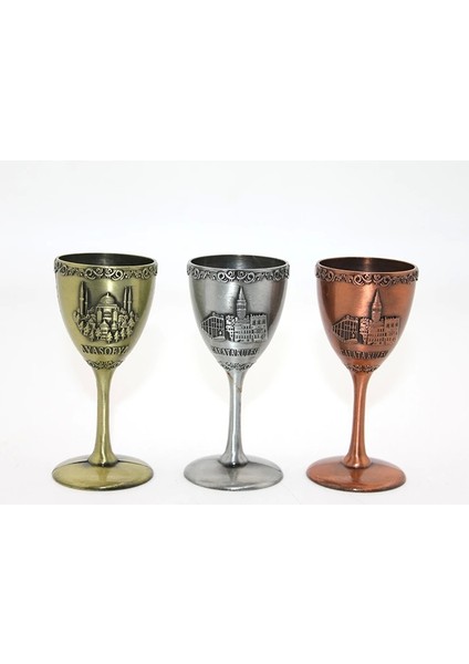 Metal Istanbul Yöresel Kadeh Bardak