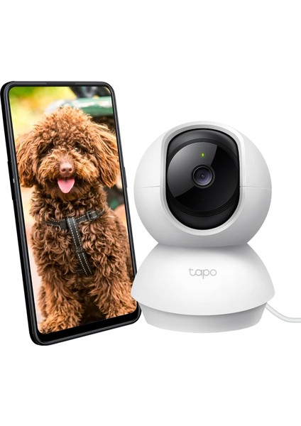 Tp-Link C200, 1080P Full Hd, Hareket Tespit ve Takibi, 360°, 9m Gece Görüşü, Çift Yönlü Sesli Iletişim, Sesli Alarm, Bulut/yerel Depolama, Bebek Ağlaması Tespiti, Iç Mekan Wi-Fi Güvenlik Kamerası