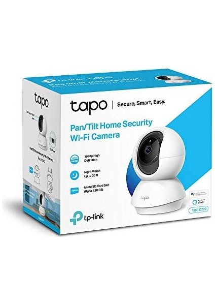 Tp-Link C200, 1080P Full Hd, Hareket Tespit ve Takibi, 360°, 9m Gece Görüşü, Çift Yönlü Sesli Iletişim, Sesli Alarm, Bulut/yerel Depolama, Bebek Ağlaması Tespiti, Iç Mekan Wi-Fi Güvenlik Kamerası modelleri