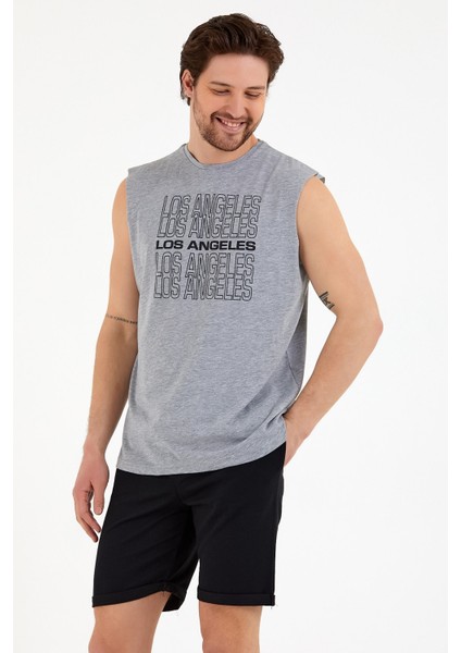 Süperlife Erkek Bisiklet Yaka Regular Fit Los Angeles Baskılı Tişort SPR22TS123 fiyatları