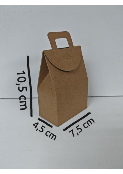 Çanta Karton Kutu Kraft 7,5 cm x 10,5 cm x 4,5 cm 50 Adet Kına - Çerez - Şeker Kutusu modelleri
