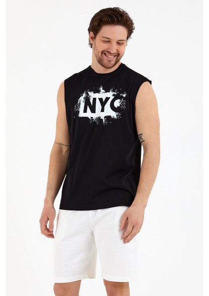 Süperlife Erkek Bisiklet Yaka Regular Fit Nyc Baskılı Tişort SPR22TS124 fiyatları