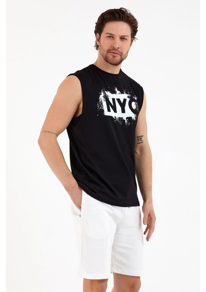 Süperlife Erkek Bisiklet Yaka Regular Fit Nyc Baskılı Tişort SPR22TS124 modelleri