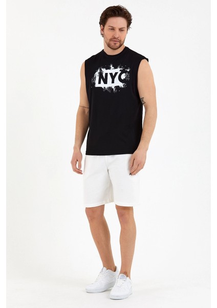 Süperlife Erkek Bisiklet Yaka Regular Fit Nyc Baskılı Tişort SPR22TS124 indirimleri