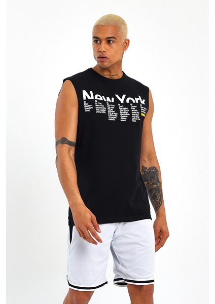 Süperlife Erkek Bisiklet Yaka Regular Fit New York Baskılı Tişort SPR22TS125 modelleri