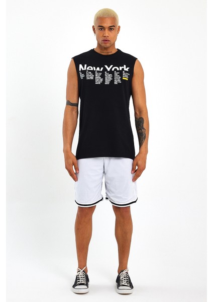 Süperlife Erkek Bisiklet Yaka Regular Fit New York Baskılı Tişort SPR22TS125 fırsatları