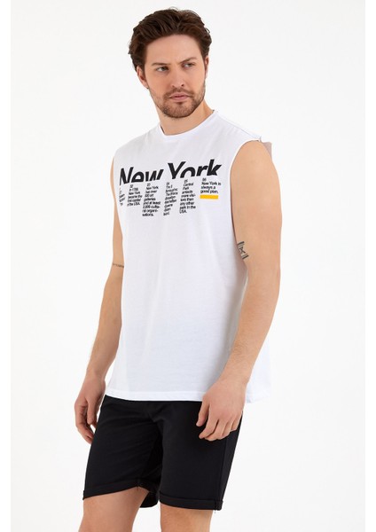 Süperlife Erkek Bisiklet Yaka Regular Fit New York Baskılı Tişort SPR22TS125 modelleri