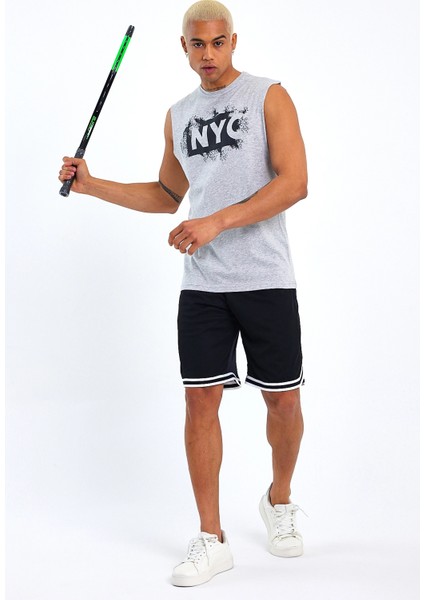 Süperlife Erkek Bisiklet Yaka Regular Fit Nyc Baskılı Tişort SPR22TS124