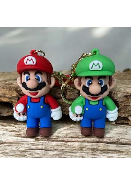Mario ve Luigi Figürlü Anahtarlık ve Çanta Süsü fırsatları