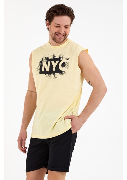 Süperlife Erkek Bisiklet Yaka Regular Fit Nyc Baskılı Tişort SPR22TS124 fiyatları