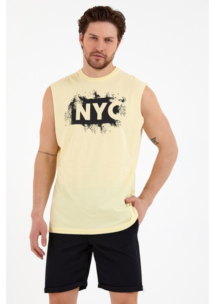 Süperlife Erkek Bisiklet Yaka Regular Fit Nyc Baskılı Tişort SPR22TS124 modelleri