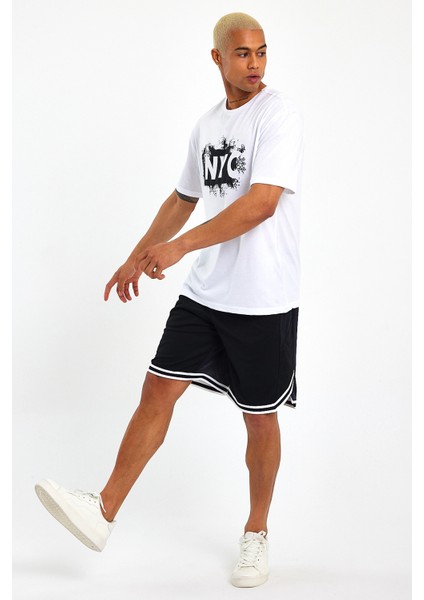 Süperlife Erkek Bisiklet Yaka Regular Fit Nyc Baskılı Tişort SPR22TS114 fırsatları