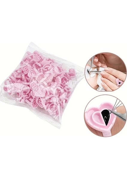 Ipek Kirpik Volume Yapıştırıcı Yüzüğü Nail Art Yüzük 100LÜ indirimleri