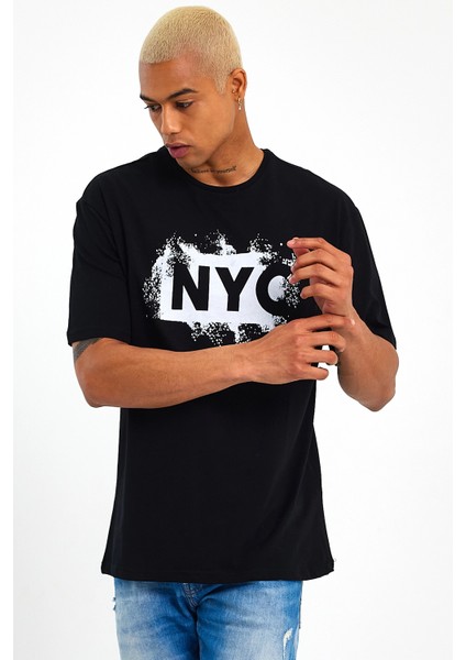 Süperlife Erkek Bisiklet Yaka Regular Fit Nyc Baskılı Tişort SPR22TS114 fiyatları