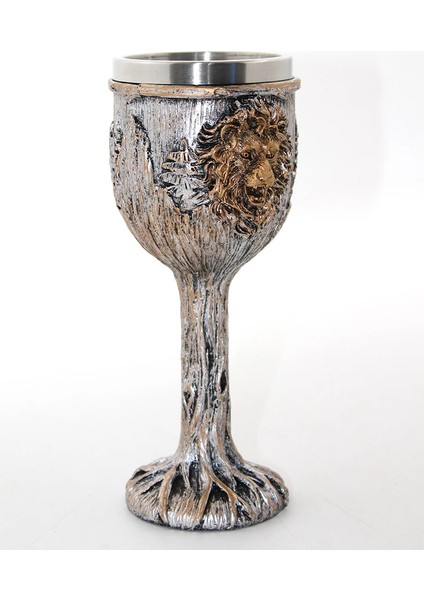 Paslanmaz Çelik Aslan Büstü Kadeh Bardak