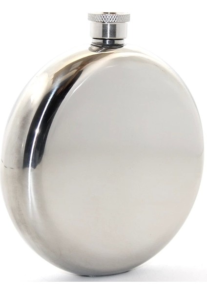 Paslanmaz Çelik Yuvarlak 8 Oz Tekli Matara Çelik Renk