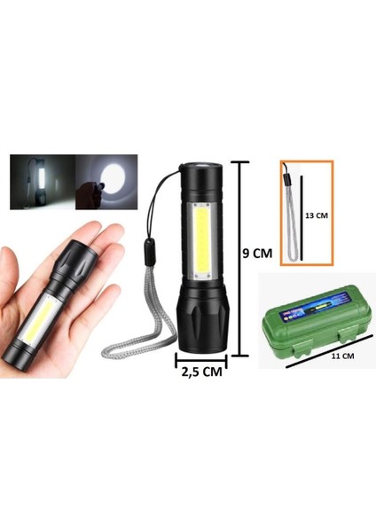Ultra Güçlü Ledli Şarjlı El Feneri Pratik Plastik Kutulu Deprem Feneri Kamp Feneri Balıkçı Feneri fiyatları