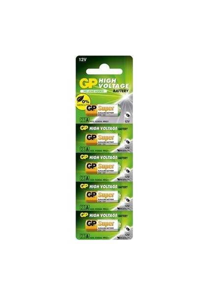 Gp 23A V23GA MN21 12V Alkalin Pil Kepenk Anahtar Pili Beşli Paket - MRK6527-7790