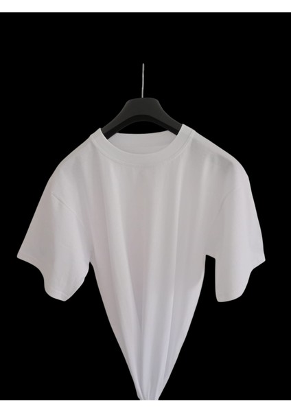 Tişört pamuklu cotton slim fit V yaka - sıfır yaka beyaz 2'li avantajlı paket unisex Bvsb1-4